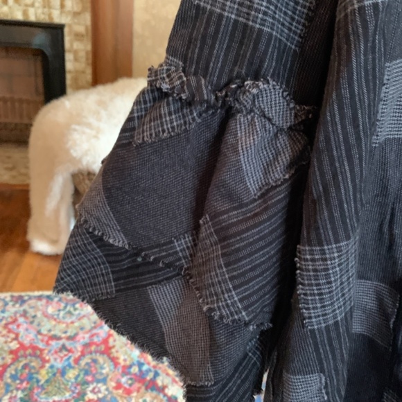 Dylan patchwork bell sleeve 100 percent cotton button down. . Never worn - Picture 2 of 6